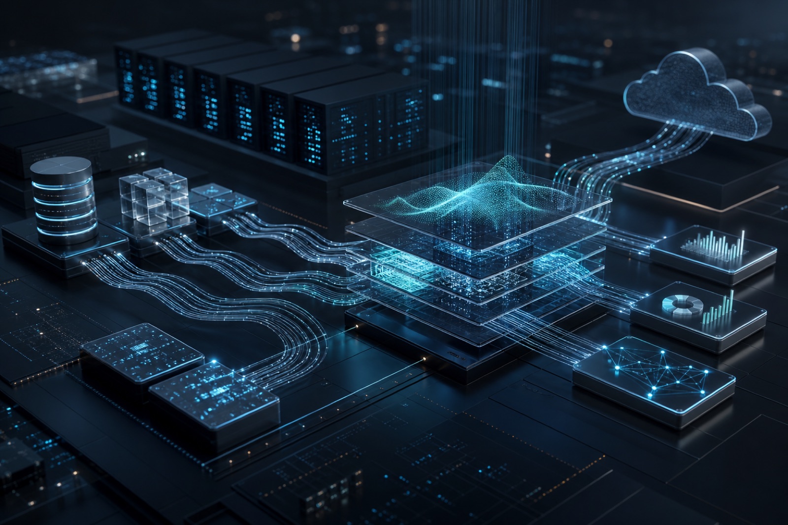 Connected AI, data, cloud, and analytics platform